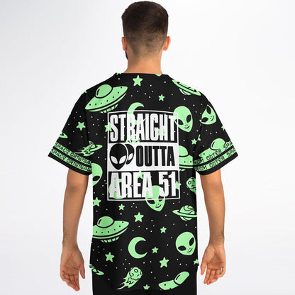 Black Aliens Rave Baseball Jersey