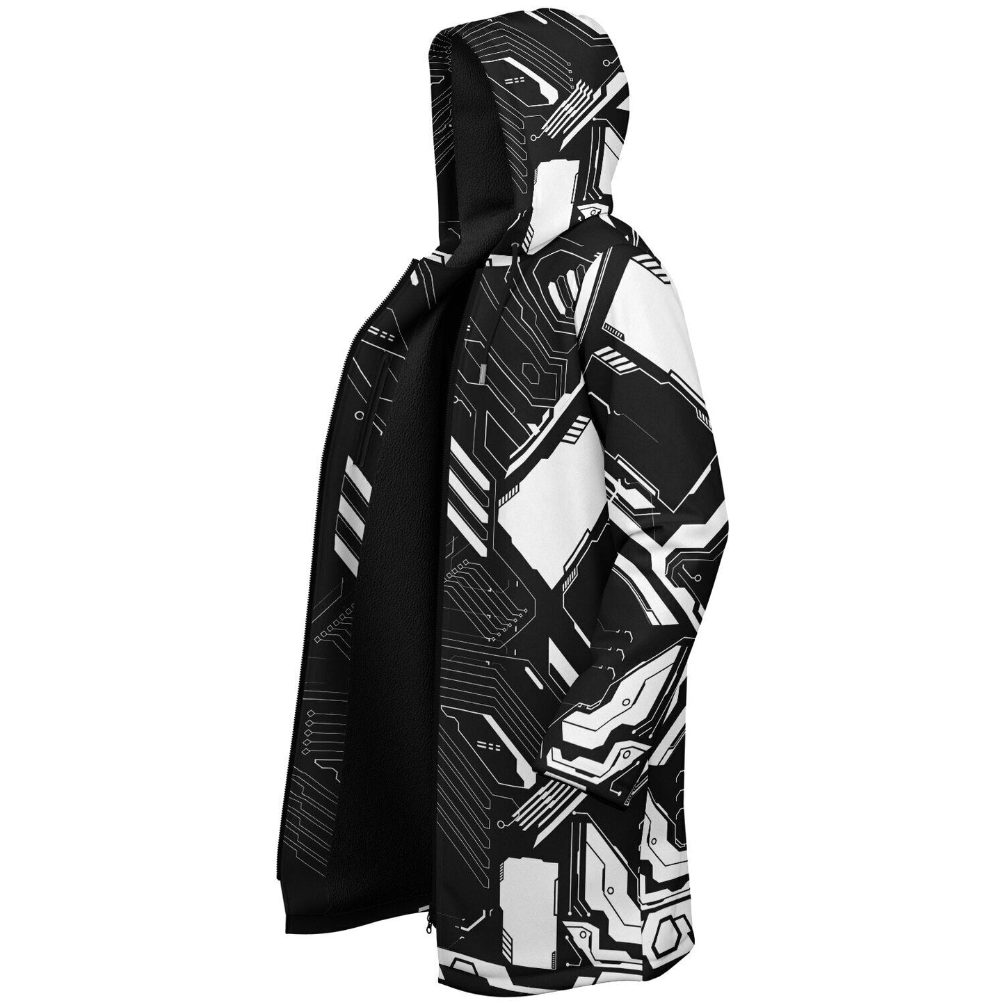 ILLENIUM Black White Futuristic Cyber Rave Cloak