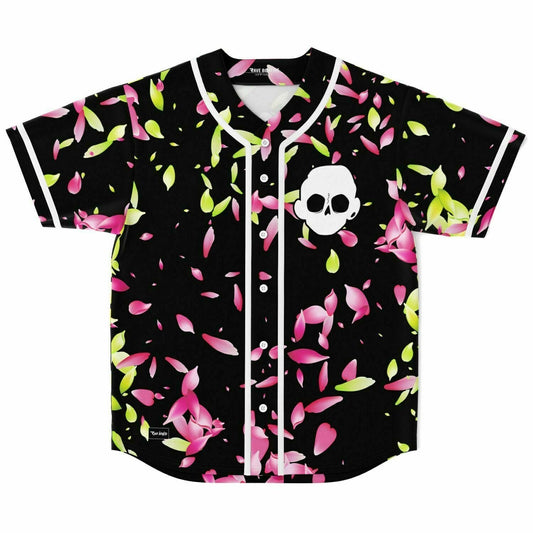 Zomboy Black Scattered Flower Rave Baseball Jersey