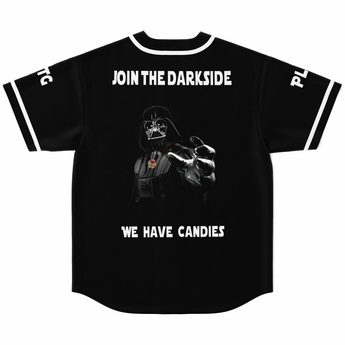 Black Chest Text Rave Baseball Jersey
