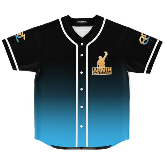 Armin van Buuren Black Bright Blue Gradient Rave Baseball Jersey