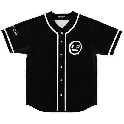 i_o Black Hand Drawn Rave Baseball Jersey