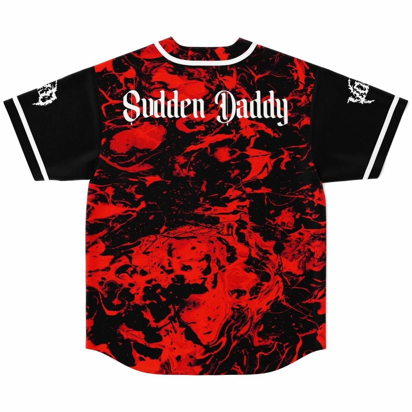 SVDDEN DEATH Black Blood Red Liquid Rave Baseball Jersey