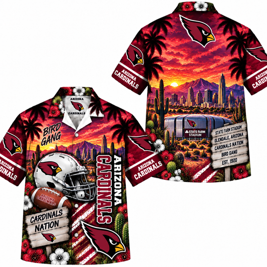 Arizona Cardinals Bird Gang Hawaiian Shirt