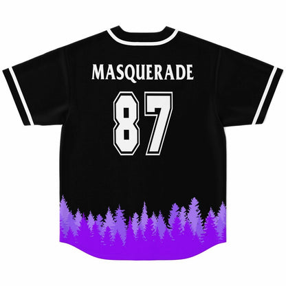 Black Nighttime Pine Rave Baseball Jersey
