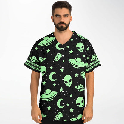 Black Aliens Rave Baseball Jersey