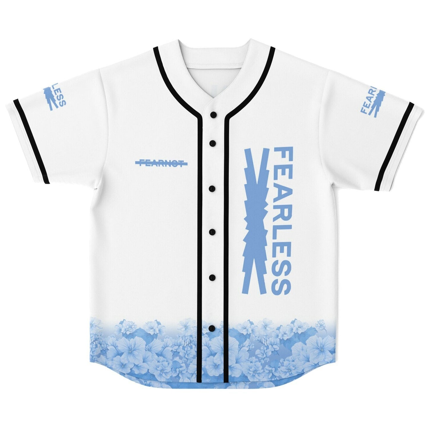 White ‘Fearless’ Lightning Rave Baseball Jersey