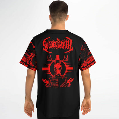 SVDDEN DEATH Black Body Antlered Deer Rave Baseball Jersey