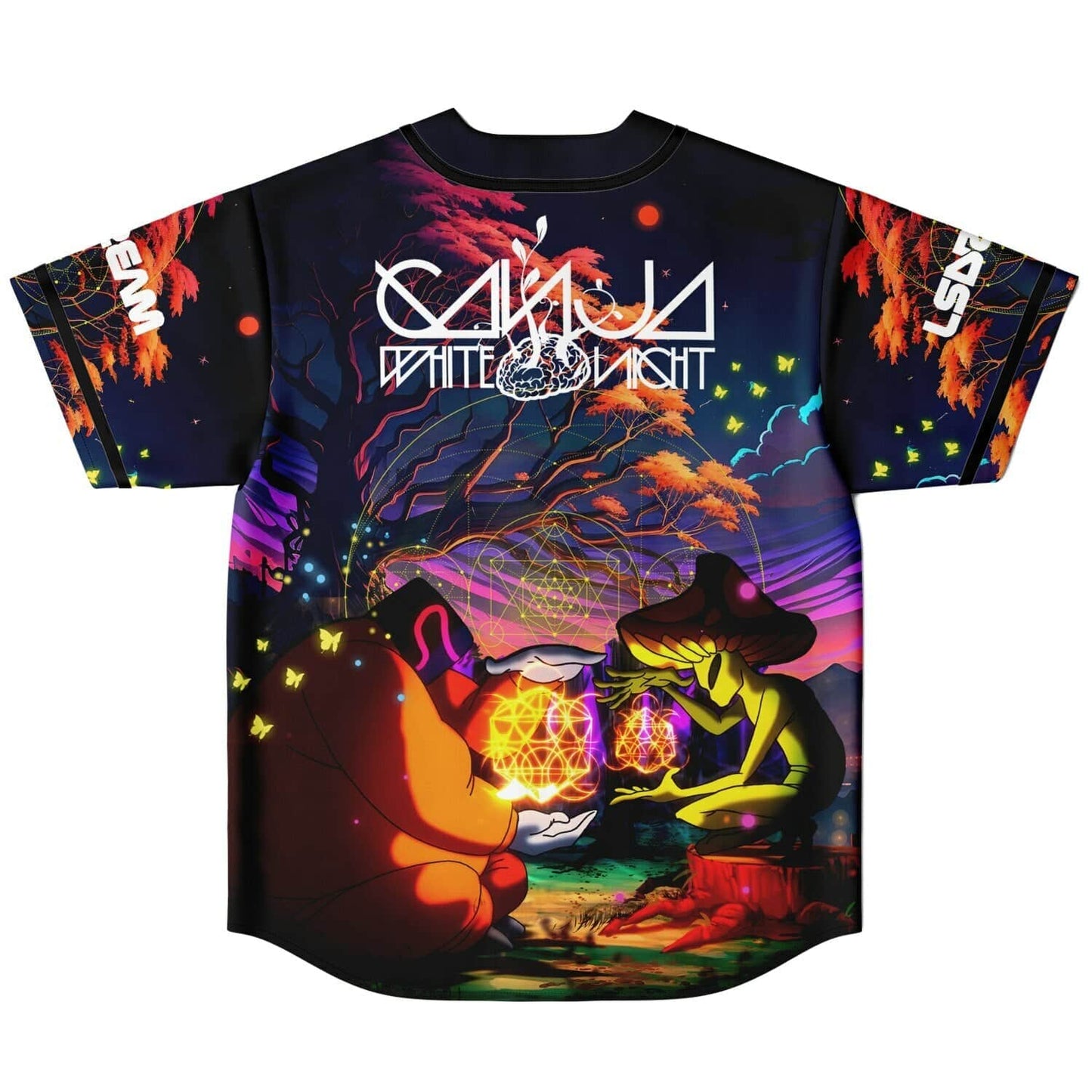 Ganja White Night Psychedelic Reversible Baseball Jersey