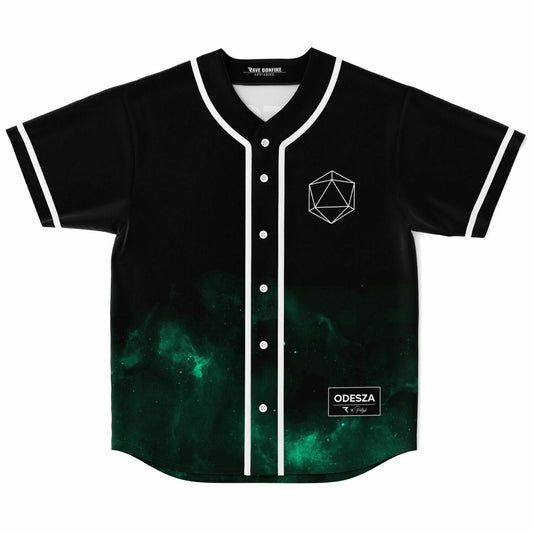 ODESZA Black Minimal Geometric Rave Baseball Jersey
