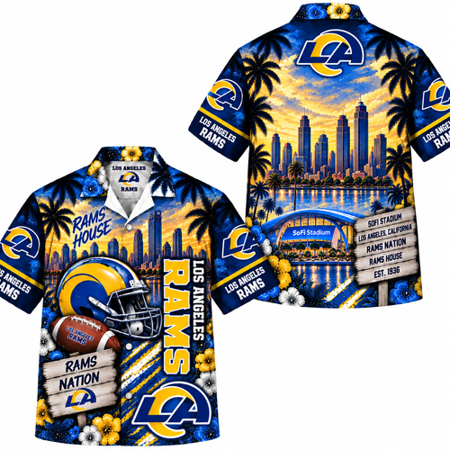 Los Angeles Rams Tropical Hawaiian Shirt