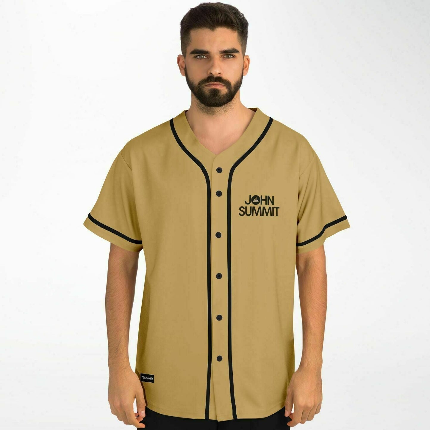 John Summit Tan Wordmark Rave Baseball Jersey