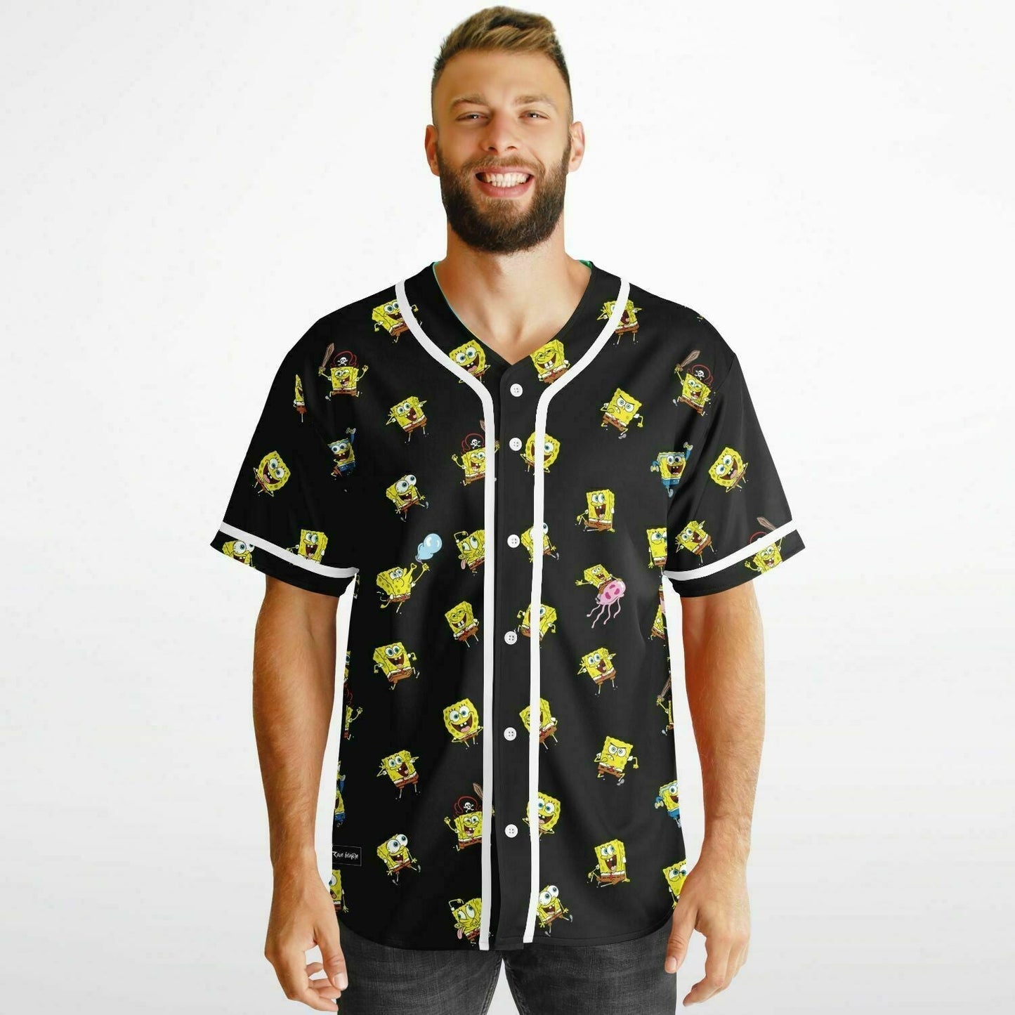 SpongeBob Festy Bestie Cartoon Reversible Baseball Jersey