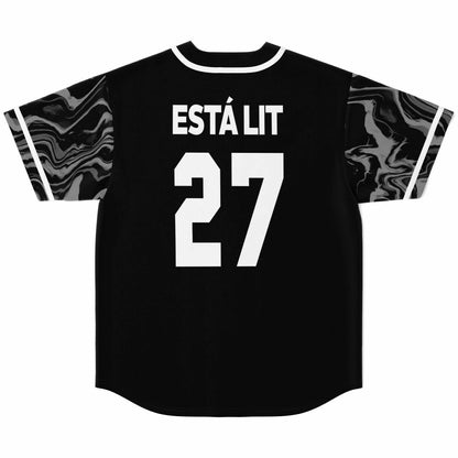 Black Skeleton Hand Rave Baseball Jersey