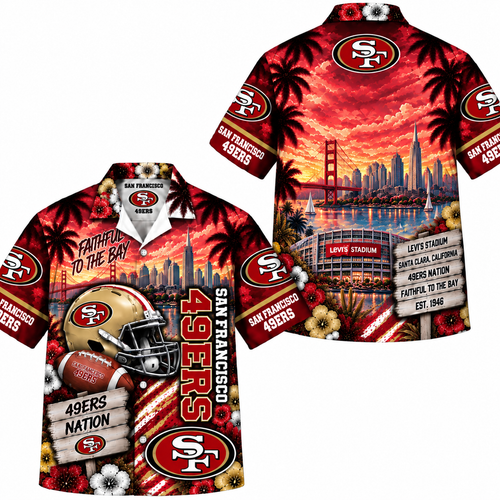 San Francisco 49ers Faithful to the Bay Hawaiian Shirt
