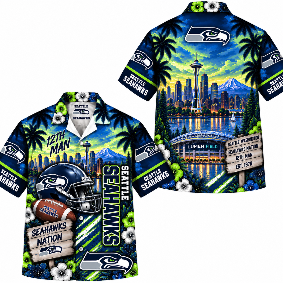 Seattle Seahawks Hawaii Aloha Shirt