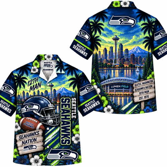 Seattle Seahawks Hawaii Aloha Shirt