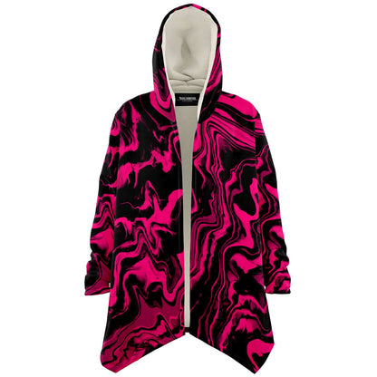 Hot Pink Swirling Liquid Rave Cloak