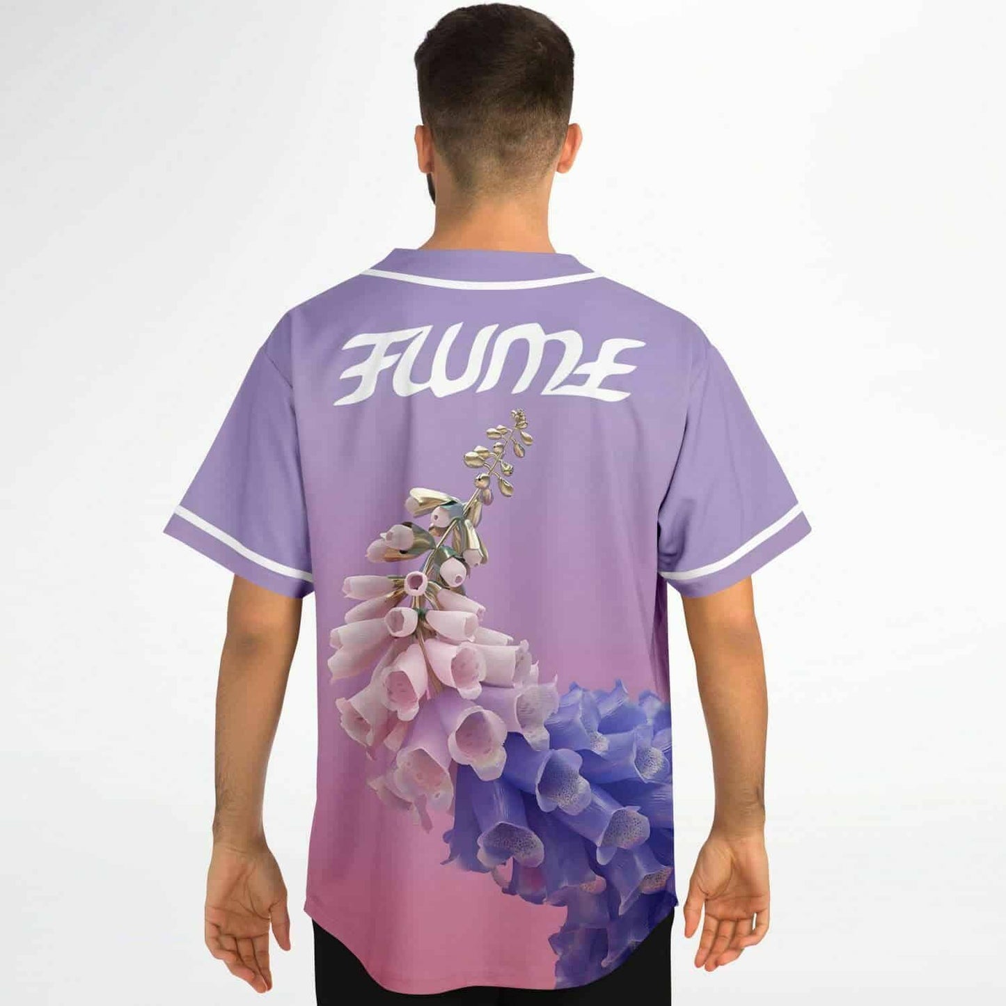Flume Lavender 3D Foxglove Rave Baseball Jersey
