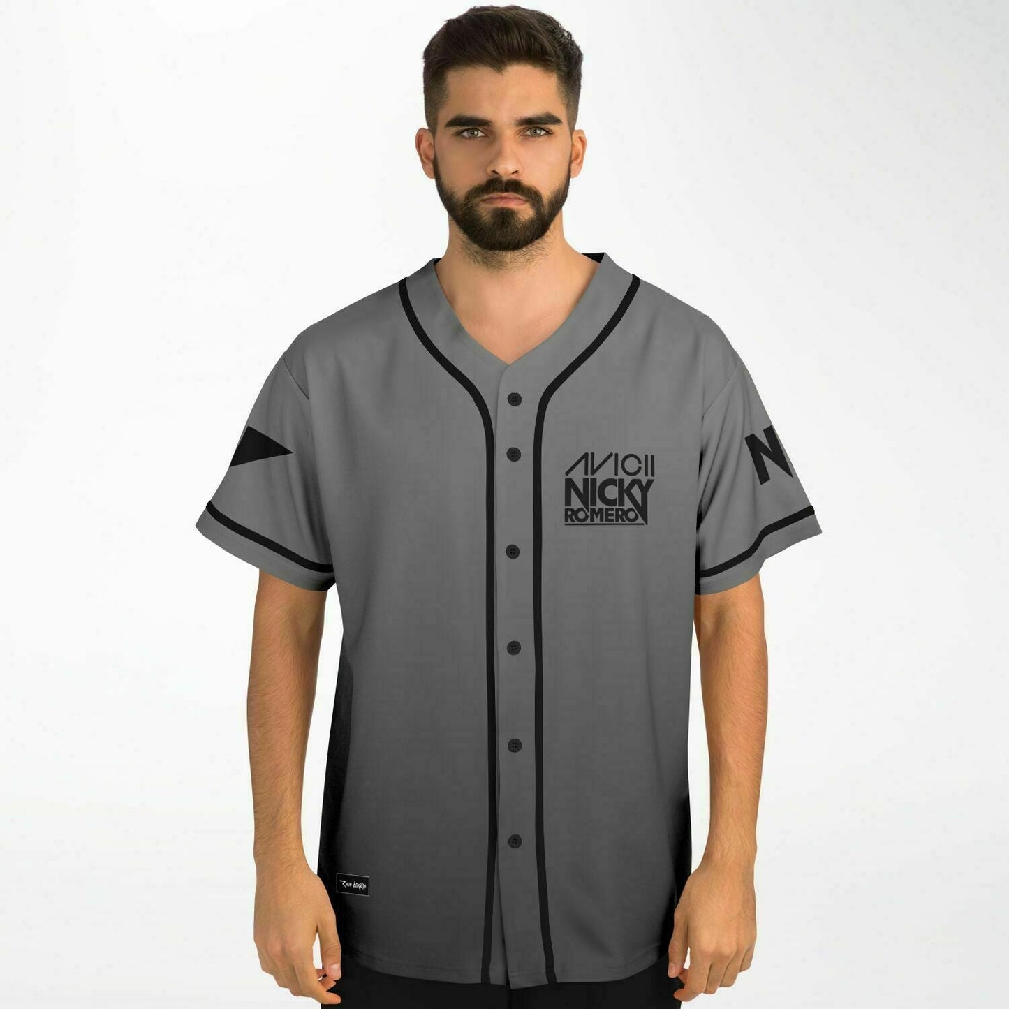 Avicii Grey Artist Wordmarks Rave Baseball Jersey