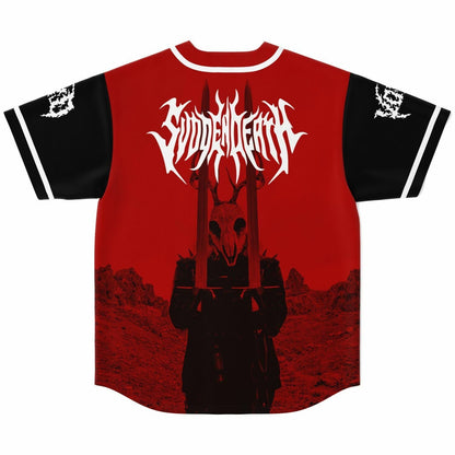 SVDDEN DEATH Black Horned Deer Rave Baseball Jersey
