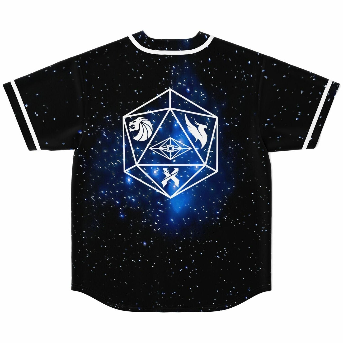 Black Deep Space Galaxy Rave Baseball Jersey
