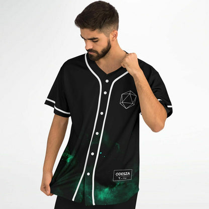 ODESZA Black Minimal Geometric Rave Baseball Jersey
