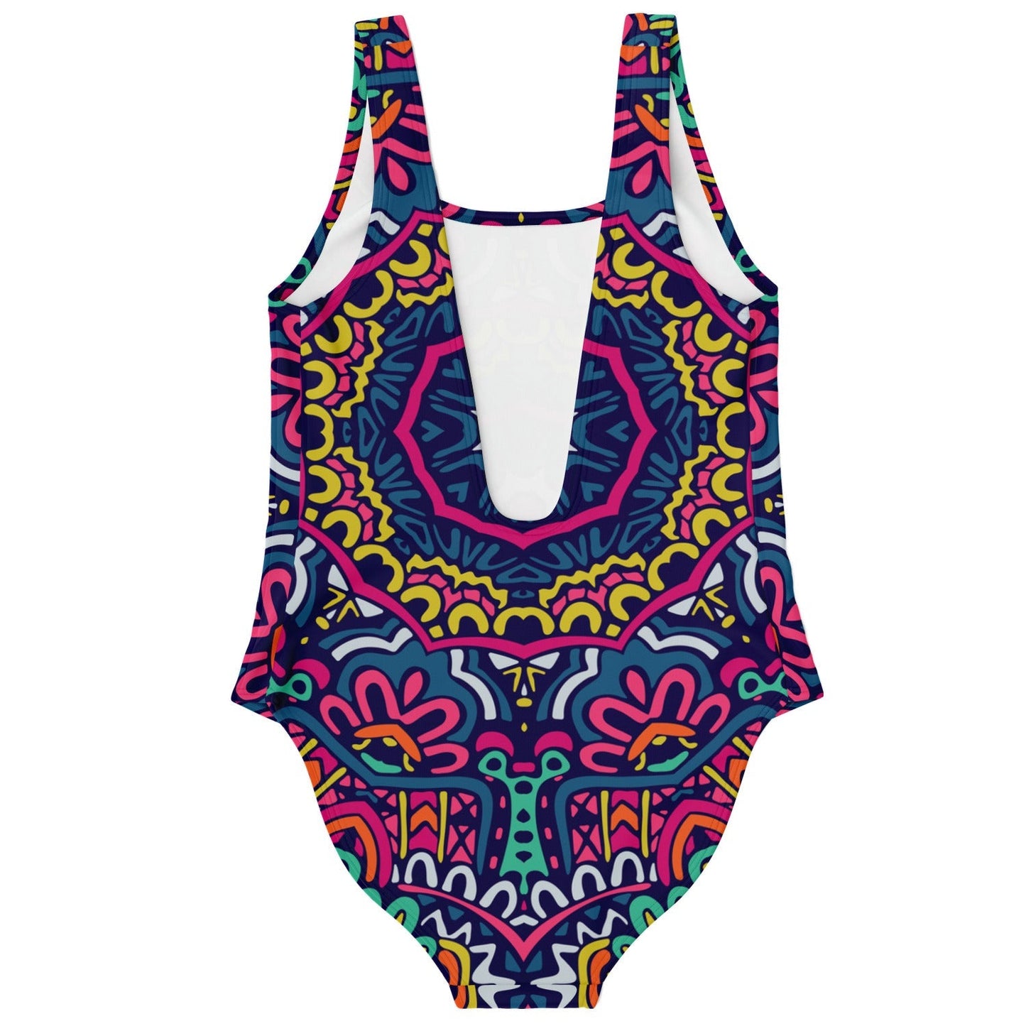 Navy Blue Symmetrical Mandala Rave Swimsuit
