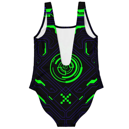 Excision Black Cyber Circuit Rave Swimsuit