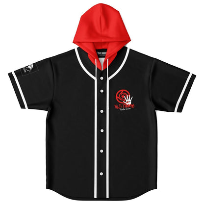 Black Body Anime Character Rave Hooded Baseball Jersey
