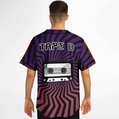 Tape B Orange Cassette Rave Baseball Jersey