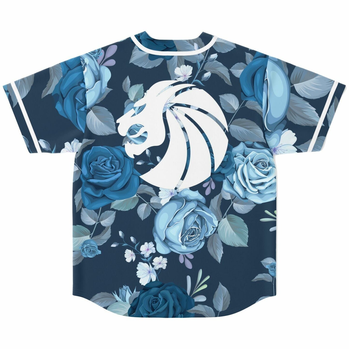 Seven Lions Navy Blue Rose Floral Rave Baseball Jersey