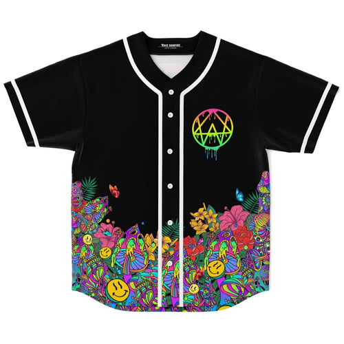 OWSLA Black Dripping Pentagon Rave Baseball Jersey