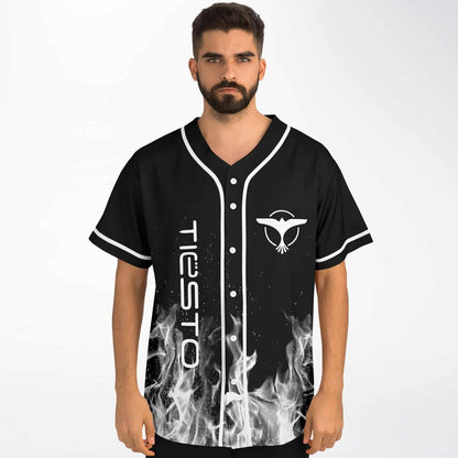 Tiesto Black White Smoky Rave Baseball Jersey