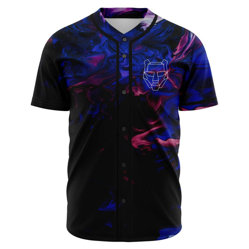 BTSM Black Geometric Line Rave Baseball Jersey