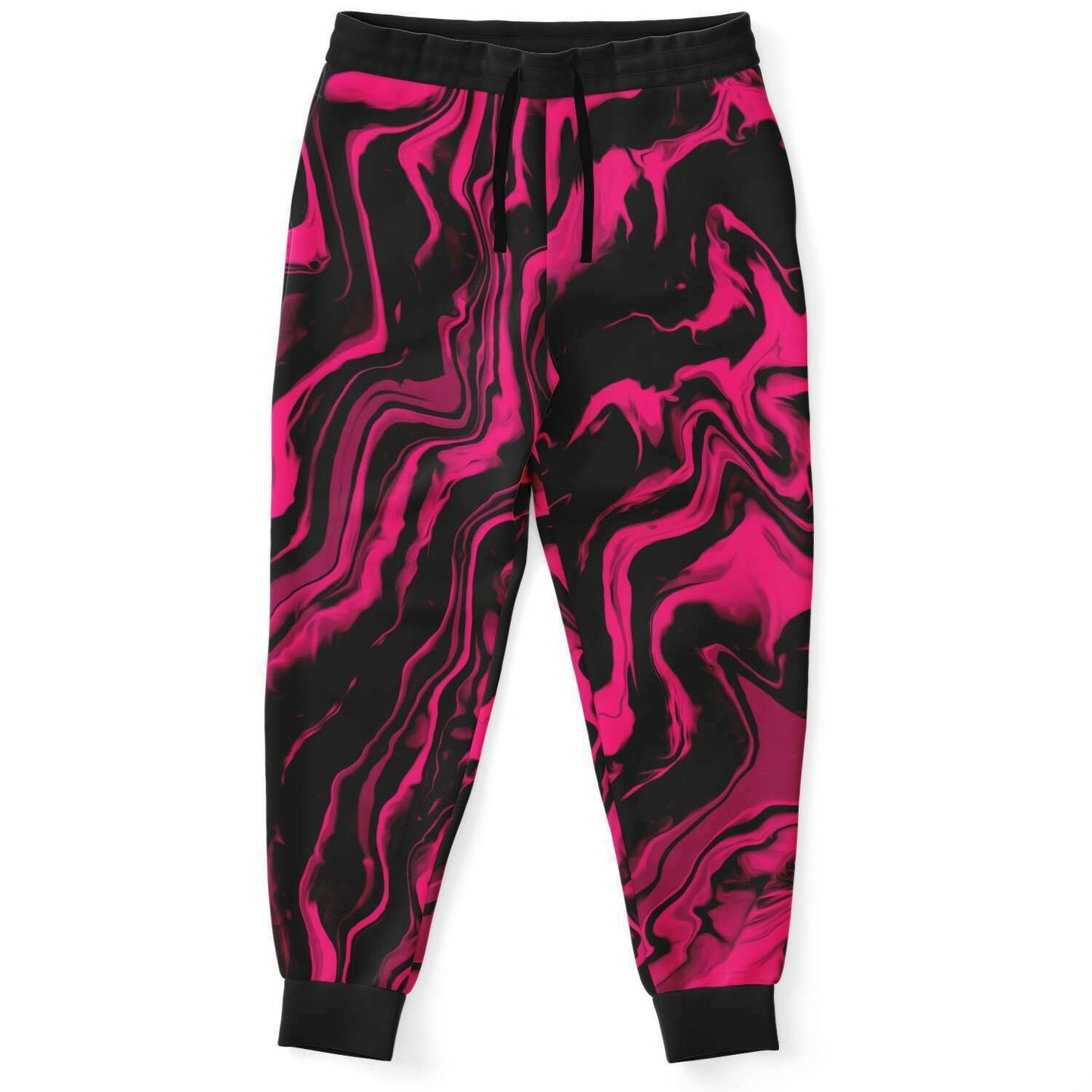 Hot Pink Liquid Marble Rave Joggers