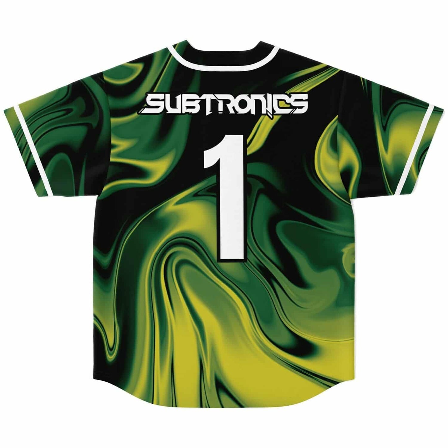 Subtronics Black Abstract Liquid Rave Baseball Jersey