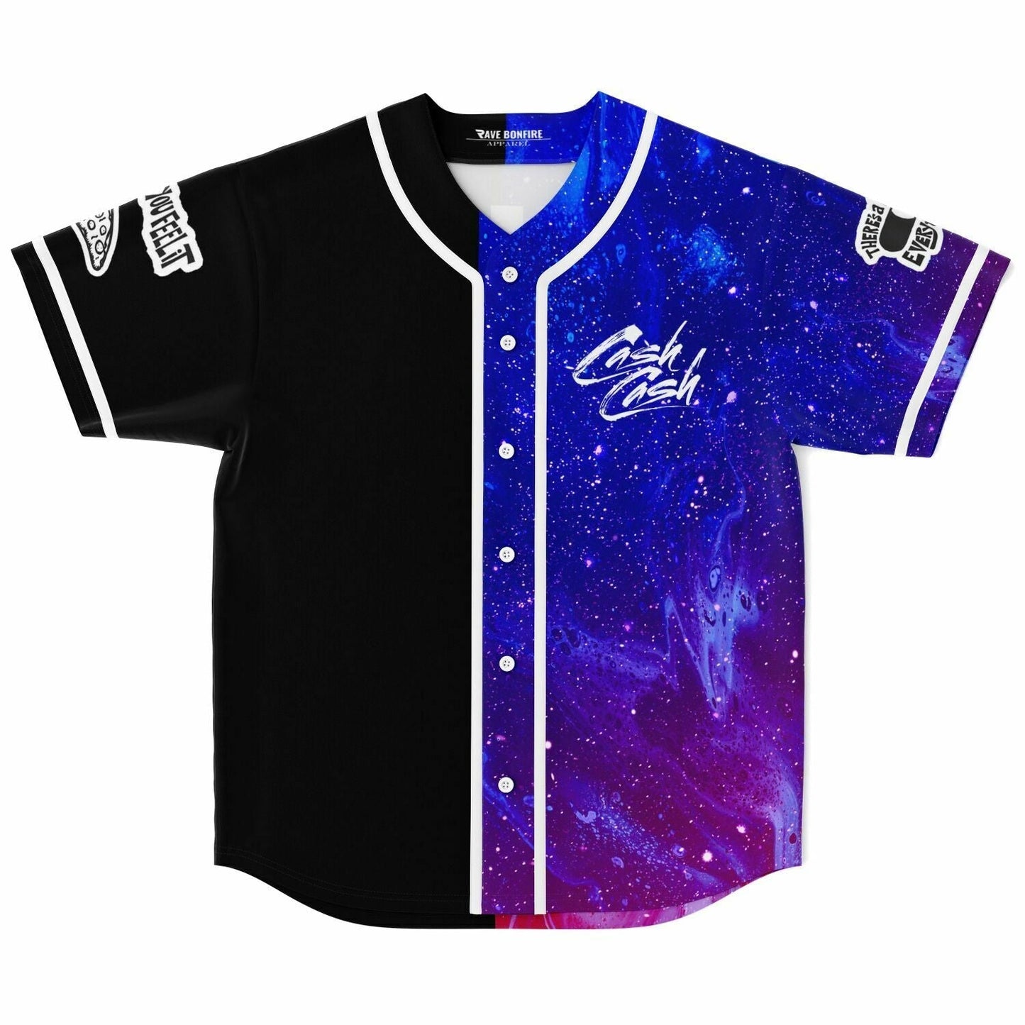 Cash Black Paired Split Rave Baseball Jersey