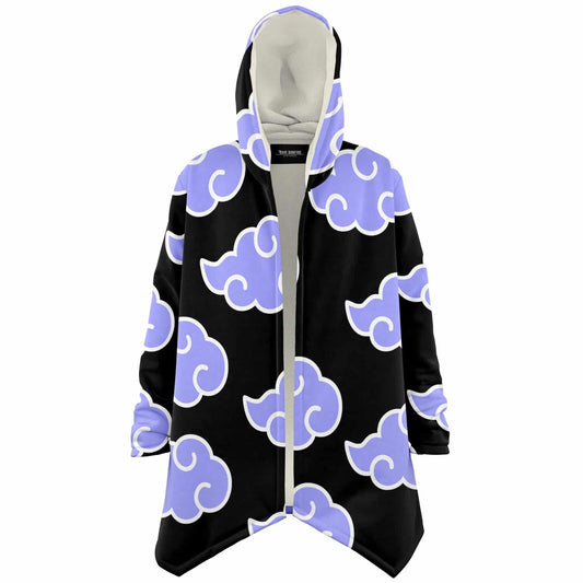 Black Repeated Stylized Rave Cloak
