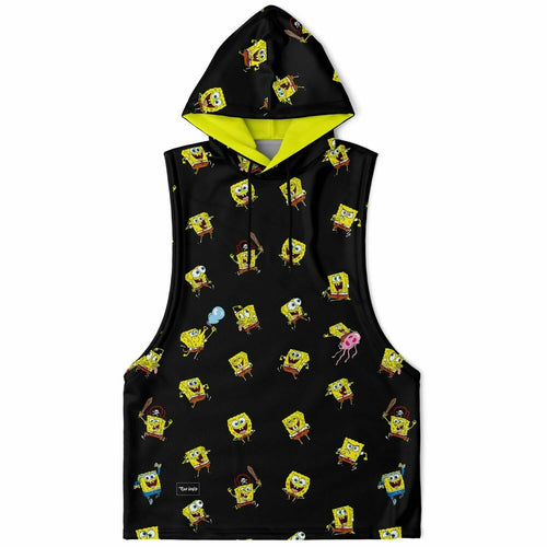 SpongeBob mood Fashion Drop Armhole Hoodie