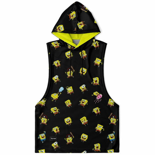 SpongeBob mood Fashion Drop Armhole Hoodie