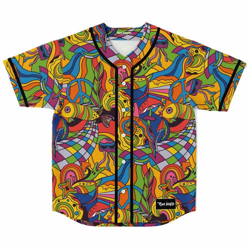 Rainbow — 60S Psychedelic Rave Baseball Jersey