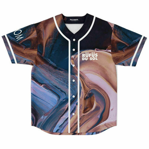 RÜFÜS DU SOL Black Liquid Marble Rave Baseball Jersey