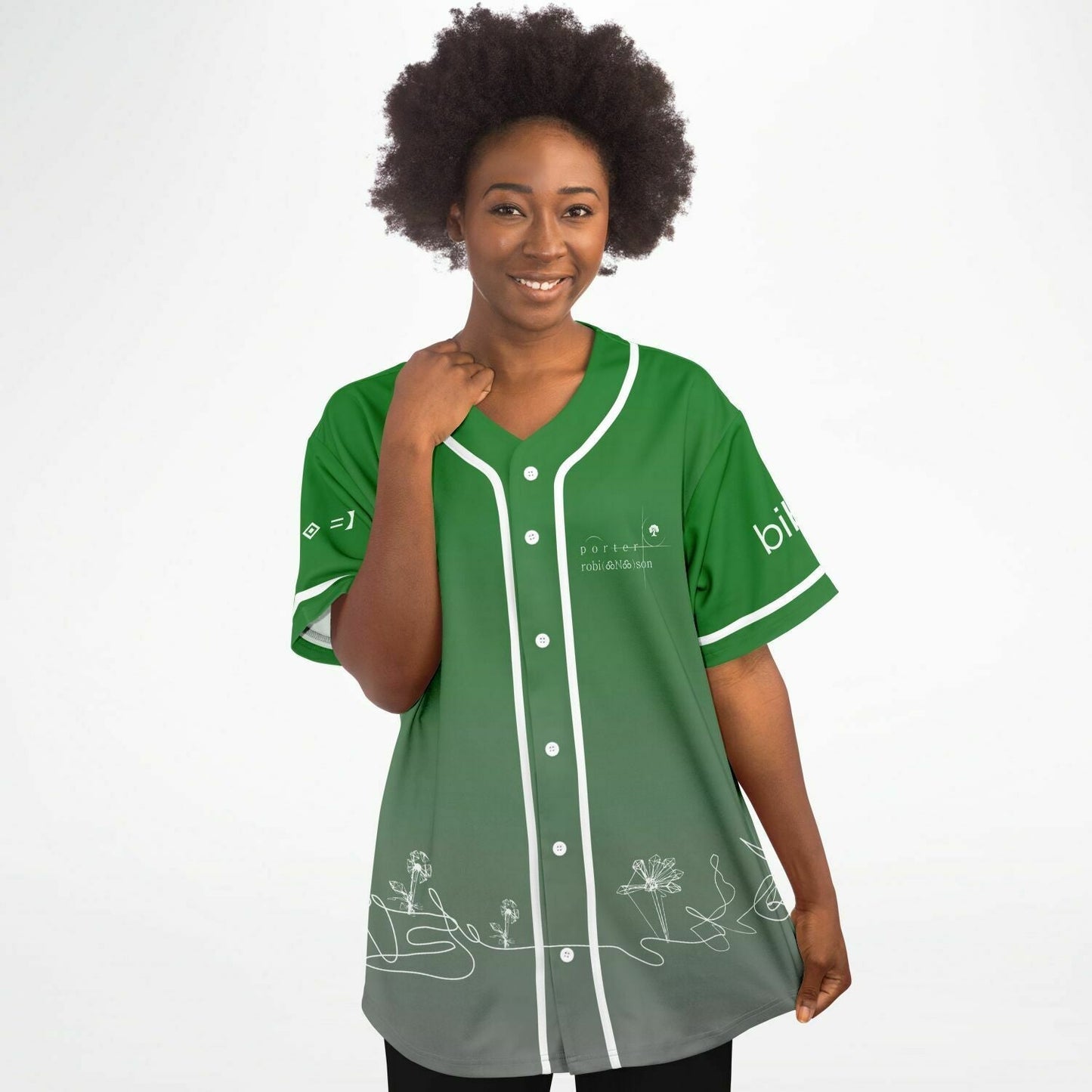Porter Robinson Green Grey Minimalist White Rave Baseball Jersey