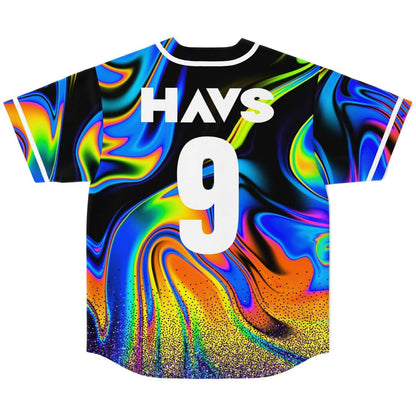 Iridescent Liquid Oil Rave Baseball Jersey