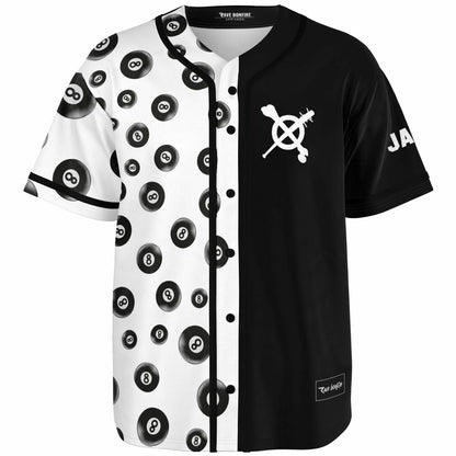 Kayzo Black White Split Panel Rave Baseball Jersey