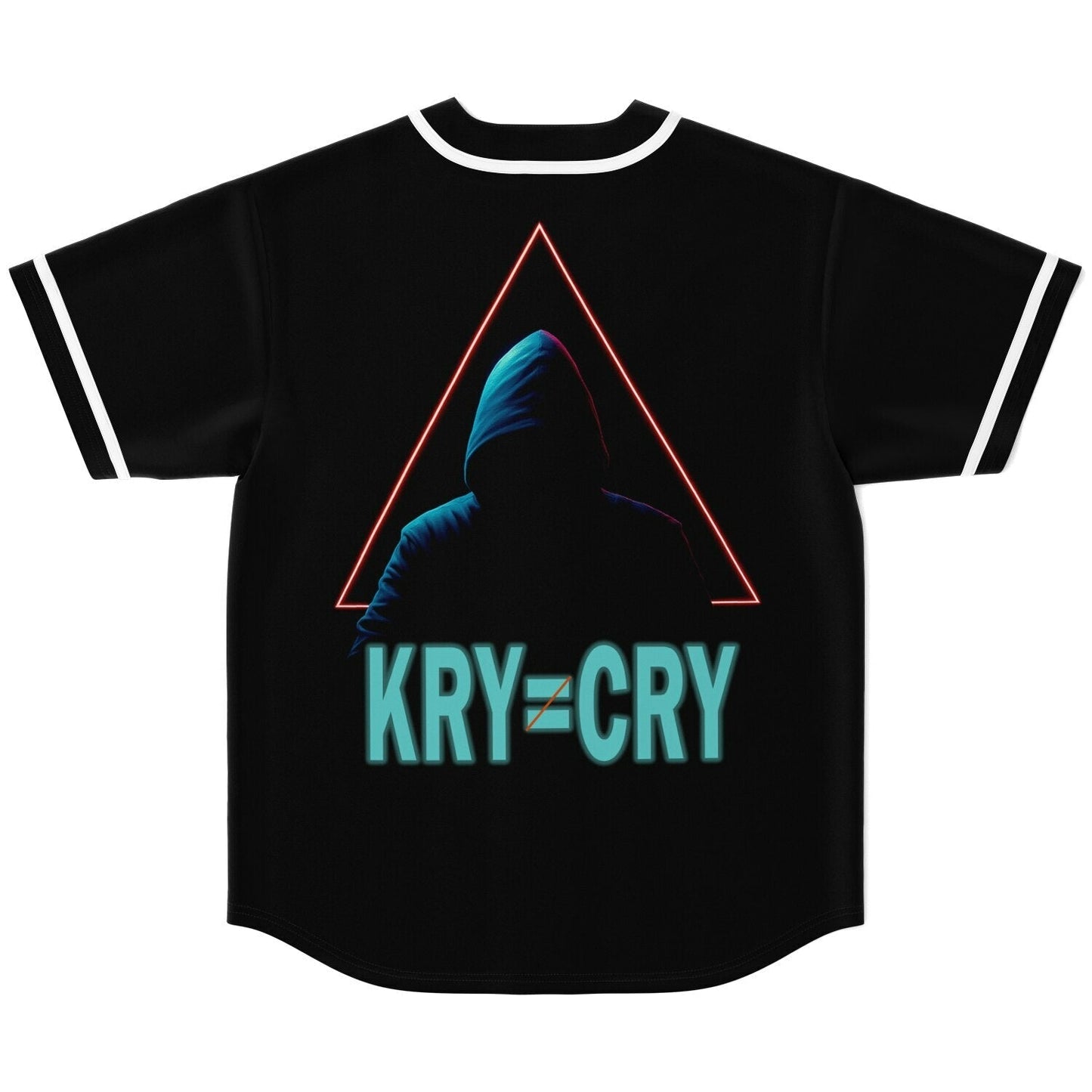 Kryptyk Black Hooded Mystery Rave Baseball Jersey
