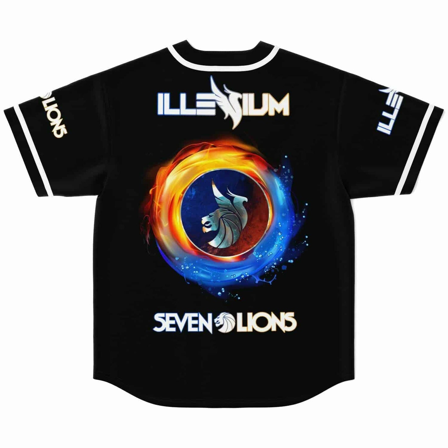 Illenium Black Yin Yang Rave Baseball Jersey