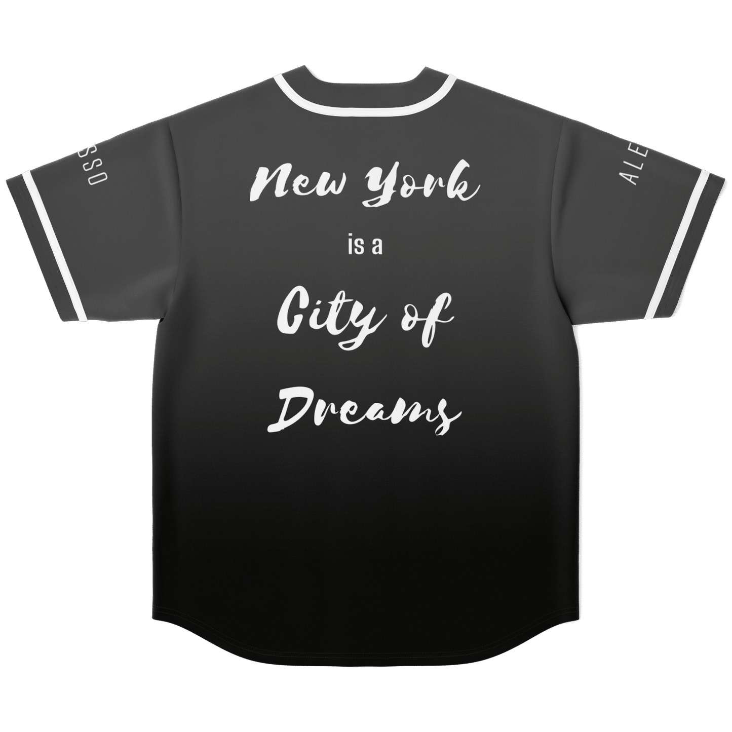 Alesso Charcoal Grey Minimal City Rave Baseball Jersey