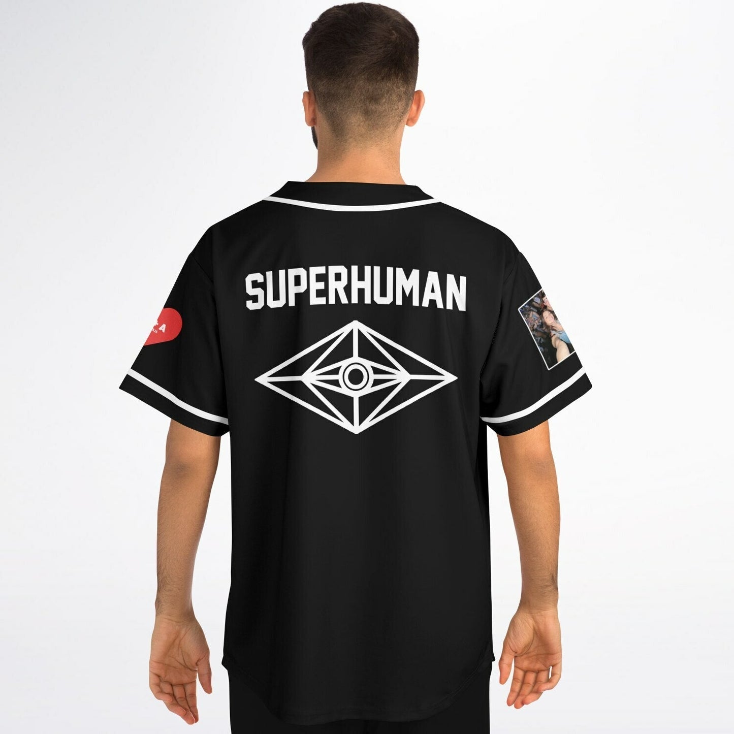 SLANDER Black ‘Slander’ Brush Rave Baseball Jersey